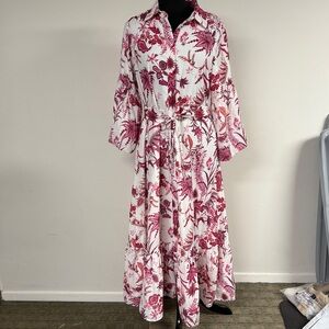 NWT Pink Floral maxi dress  size small